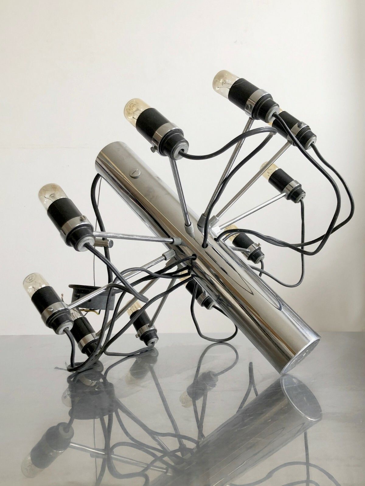 1970 Gino Sarfatti Lustre Arteluce 2097/10 Modernist Space Age Stilnovo photo Lighting