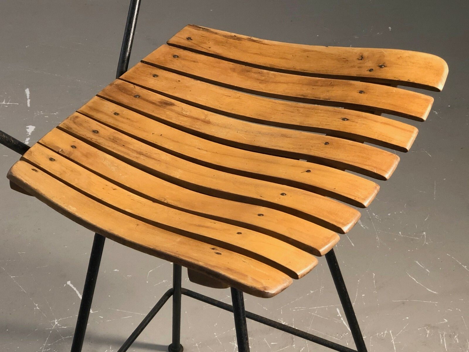 1960 Arthur Humanoff Raymor High Bar Chair Modernist Free Form Plywood Eames photo vinterior