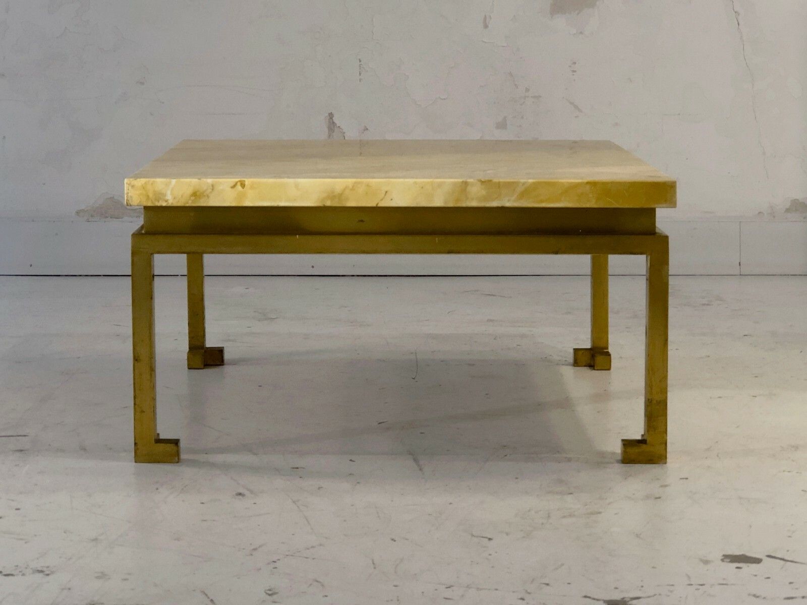 1970 House Ramsey Marble Low Table Post Modernist Shabby Chic Roger Thibier photo furniture