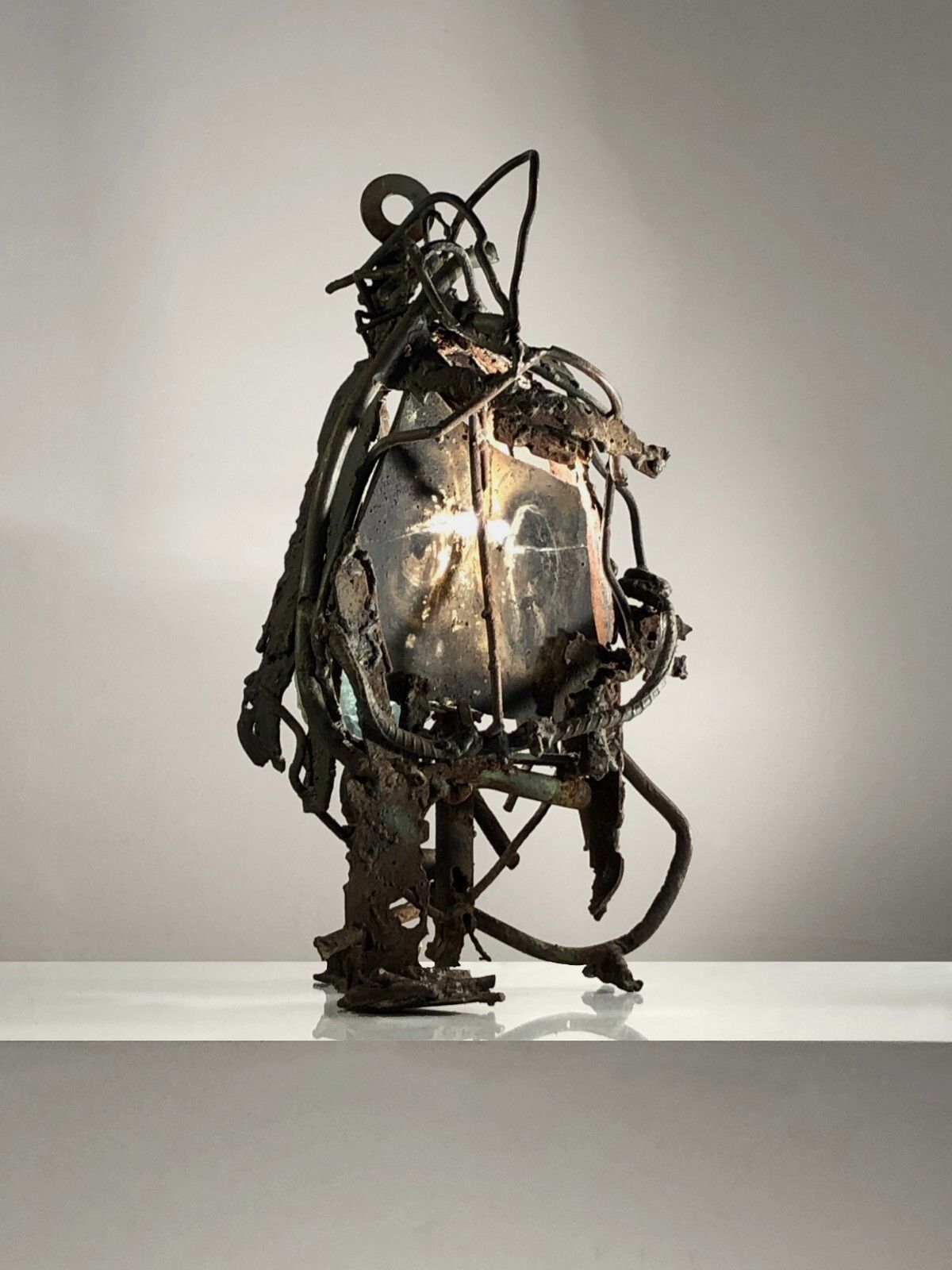 1980 Samuel Schlosser Dit Contini Lamp Sculpture Brutalist Shabby Chic photo furniture