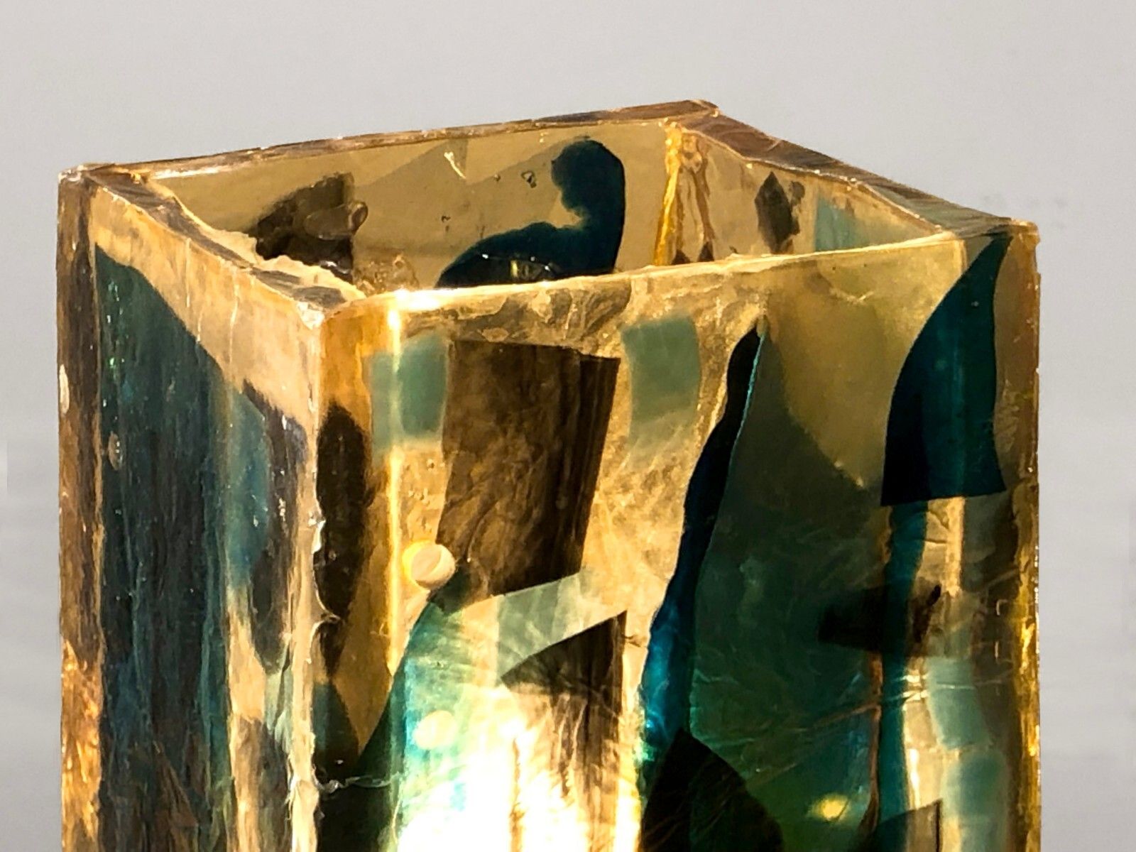 1960 Dalux Modernist Fractal Resin Plexiglas Giraudon Table Lamp photo furniture