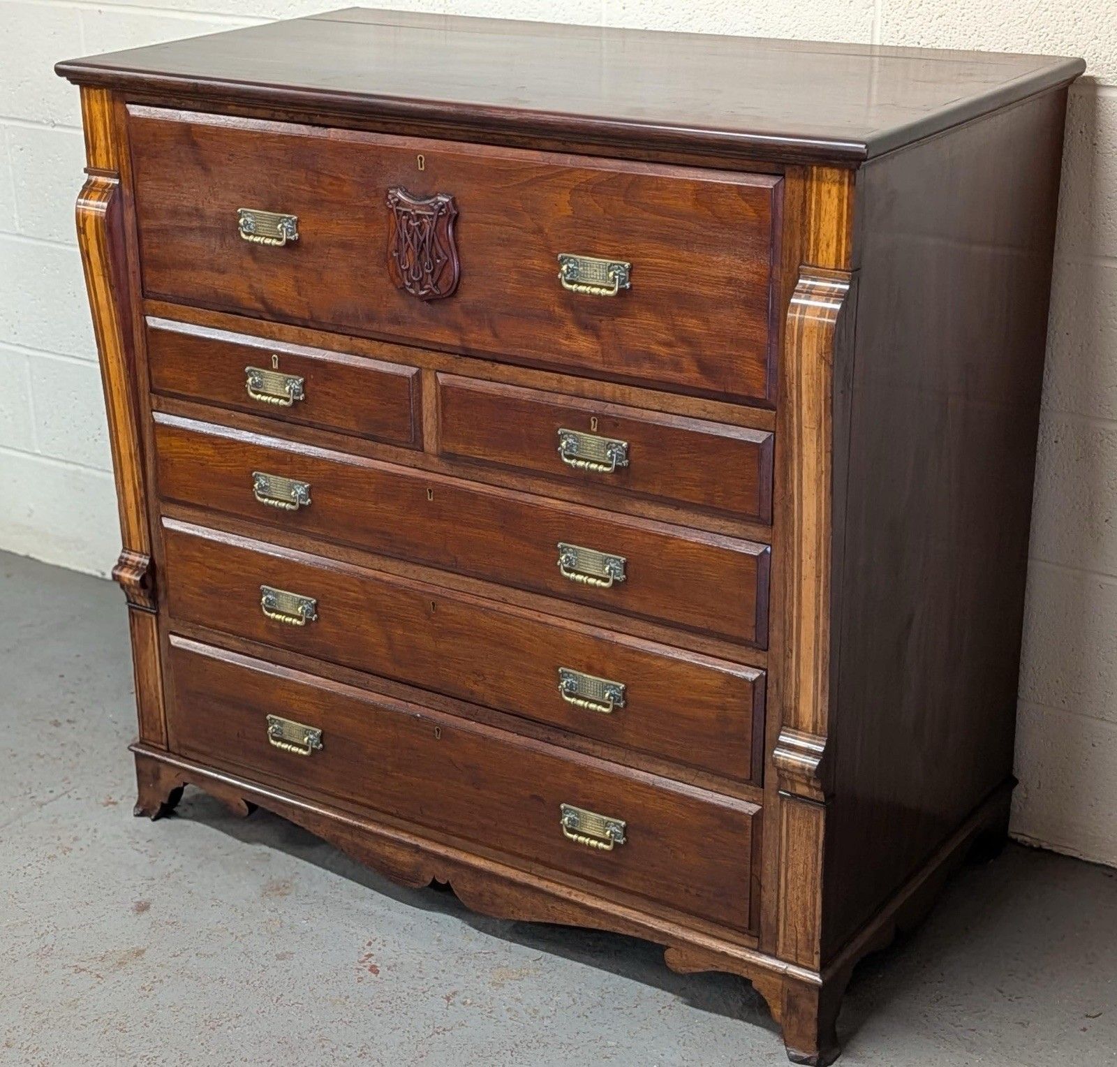 Georgian Mahogany Chest Secretaire photo 875.0