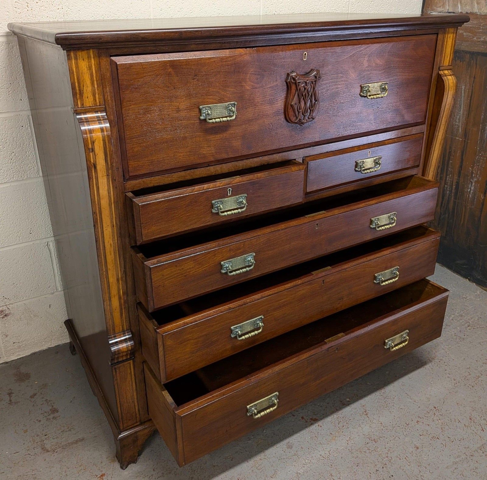 photo buy Georgian Mahogany Chest Secretaire