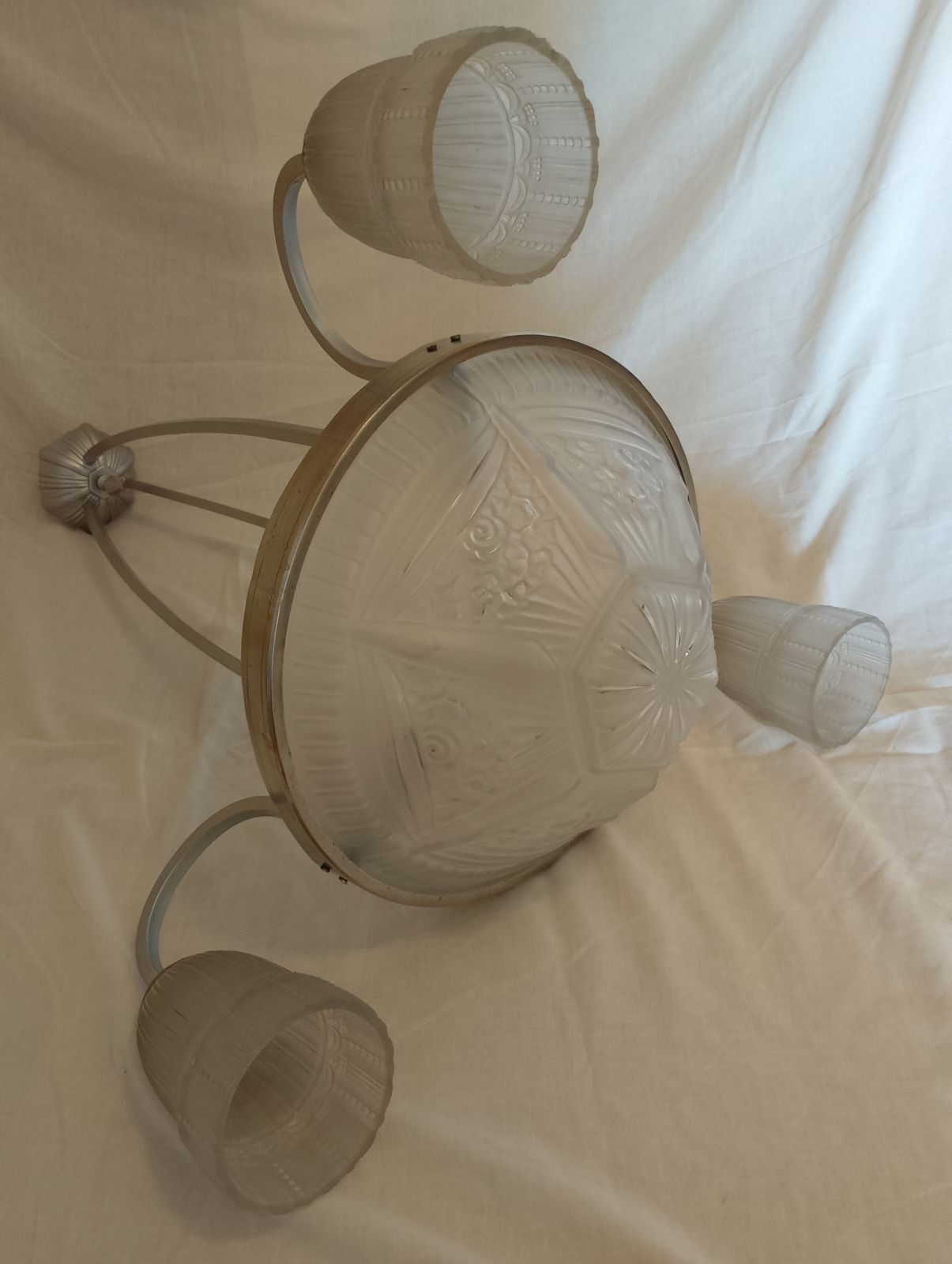 Art Deco Chandelier   Muller Frères. French 1930s