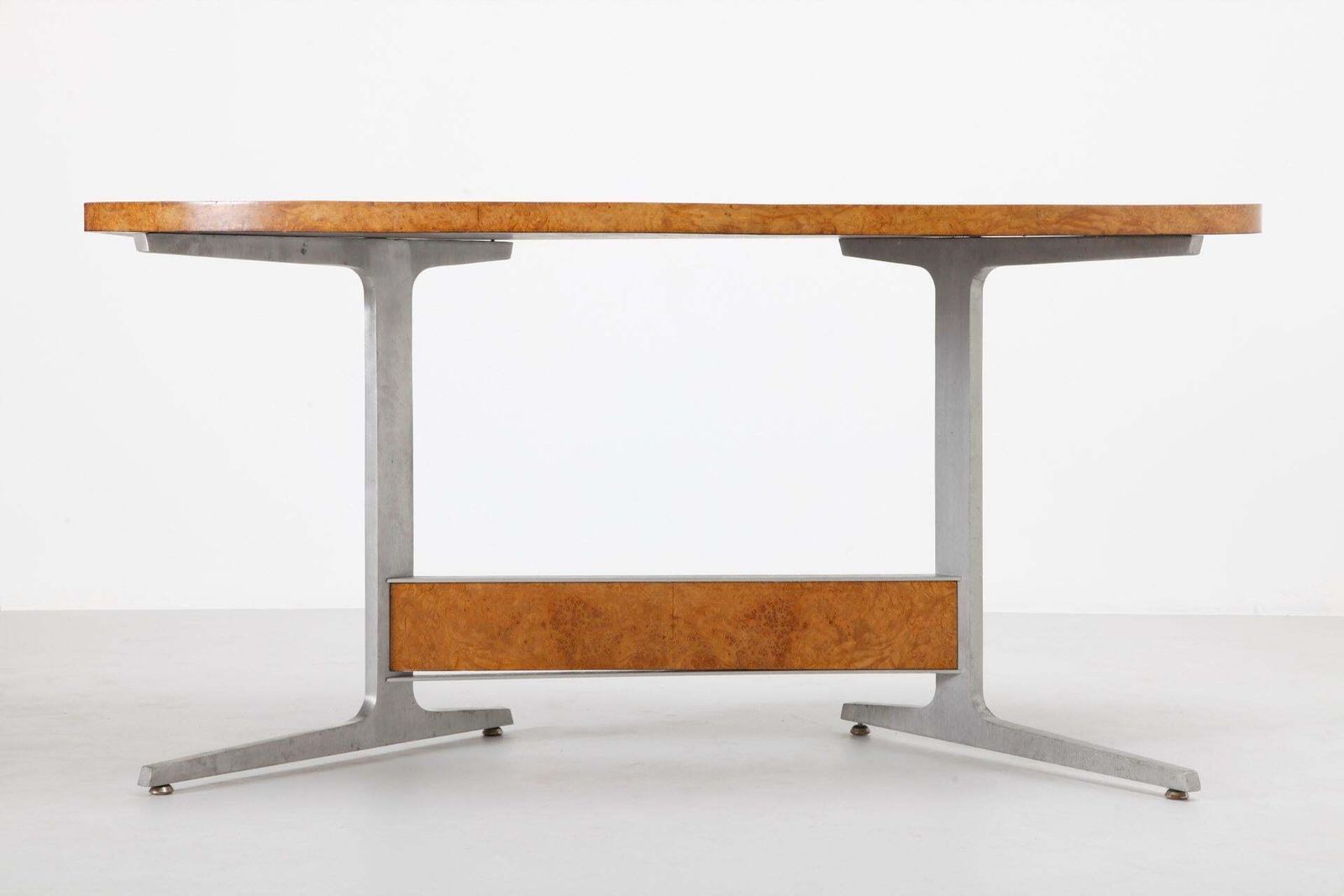 Burlwood Mid Century Modern Floating Desk, Console, 1960s, France photo vinterior
