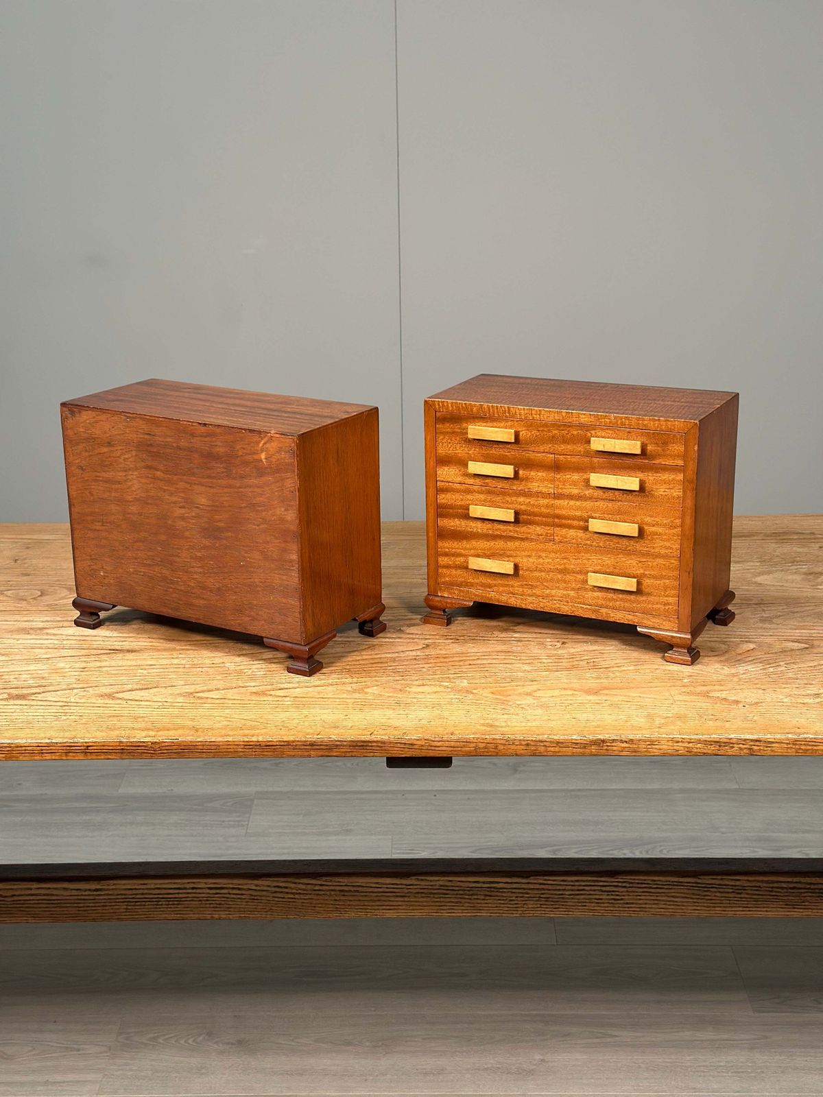 A Pair Of Antique Miniature Chest Of Drawers photo for sale