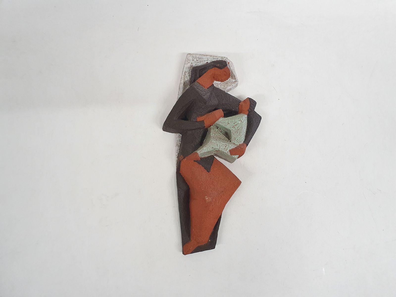 Ceramic "Madonna" Wall Sculpture Attributed To Joop Puntman For Amha, The Netherlands 1960s