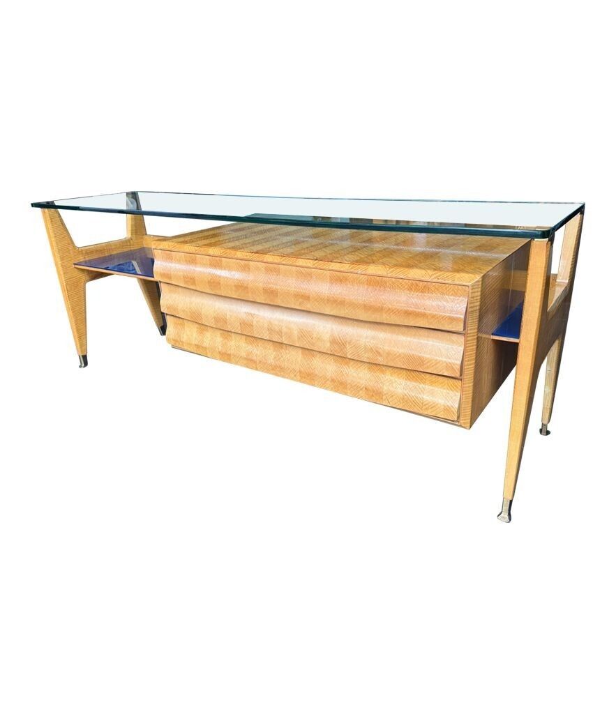 photo furniture A Wonderful 1950s Marquetry Maplewood Dresser Desk By Vittorio Dassi
