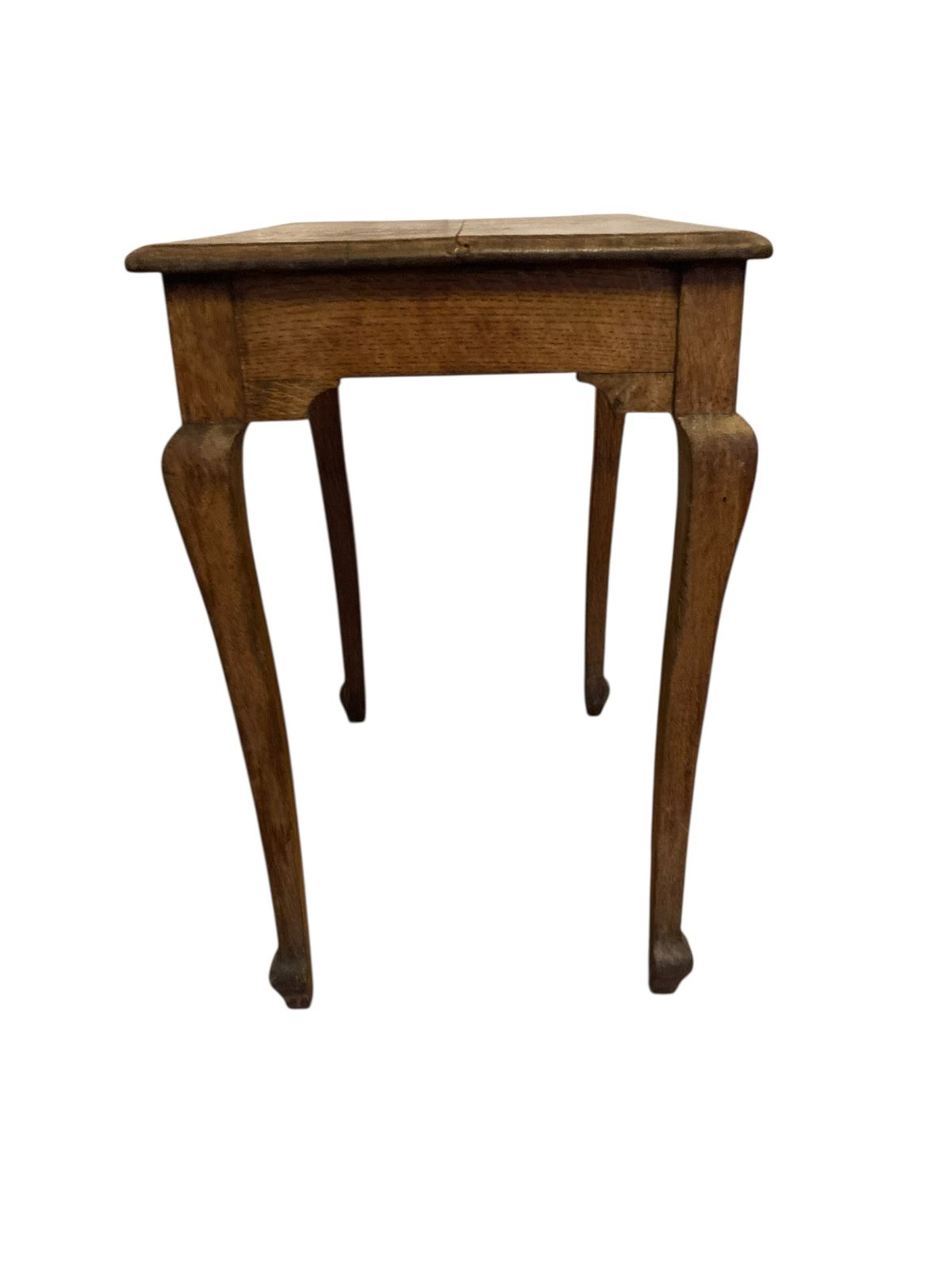 Antique Elm Wood Side Or Occassional Table Early 1900's photo Furniture