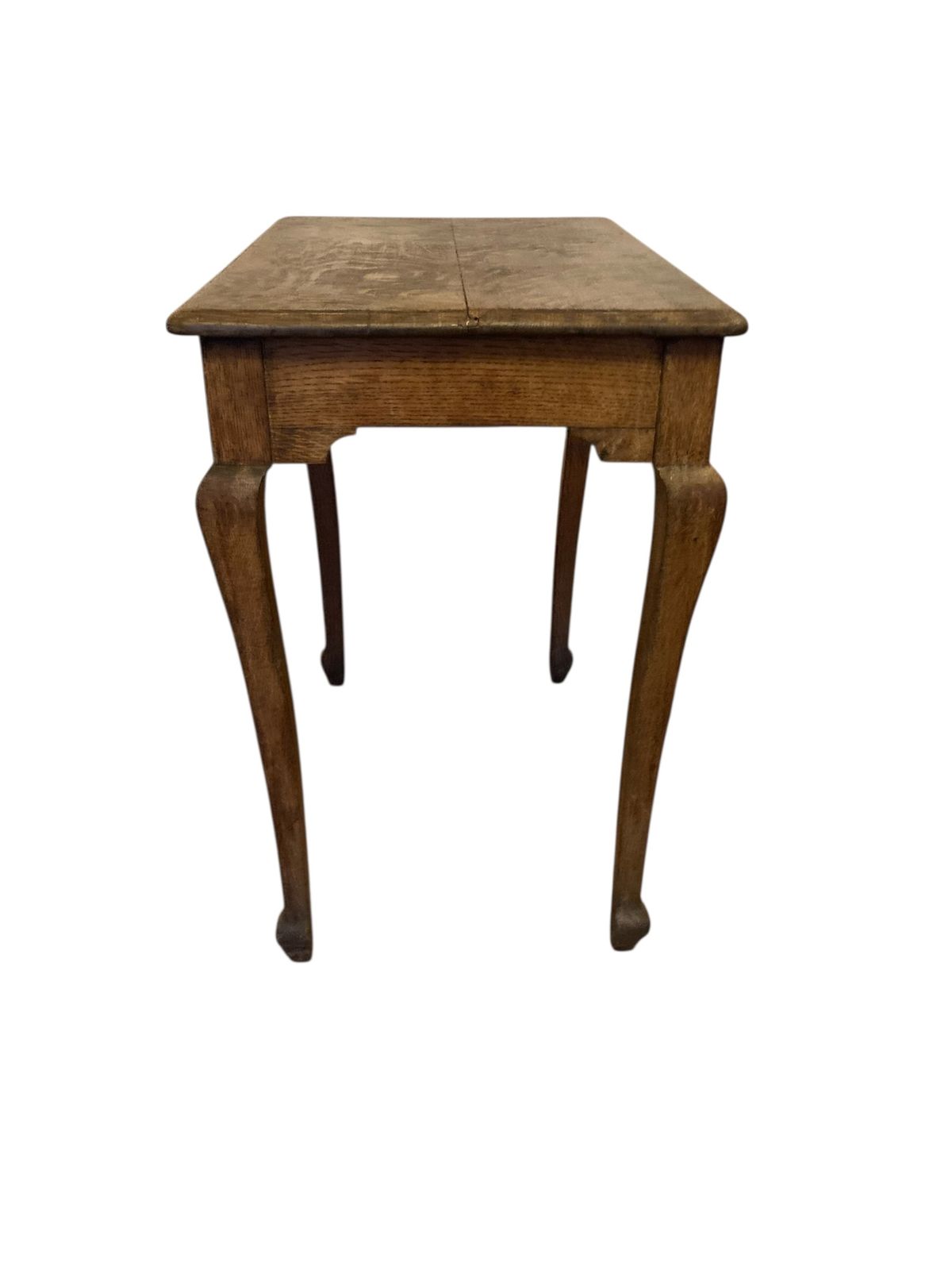 Antique Elm Wood Side Or Occassional Table Early 1900's photo vinterior