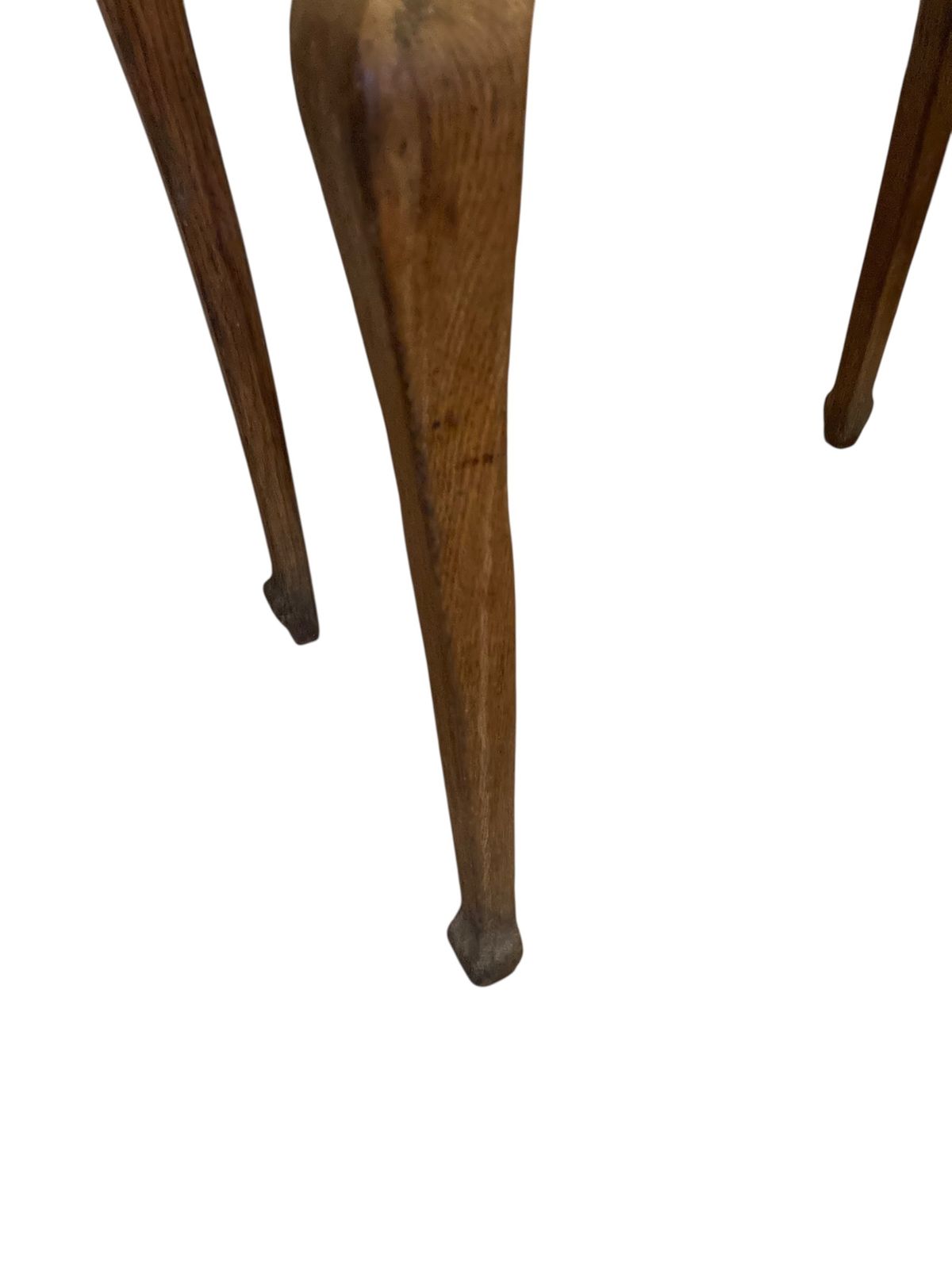 Antique Elm Wood Side Or Occassional Table Early 1900's photo vintage