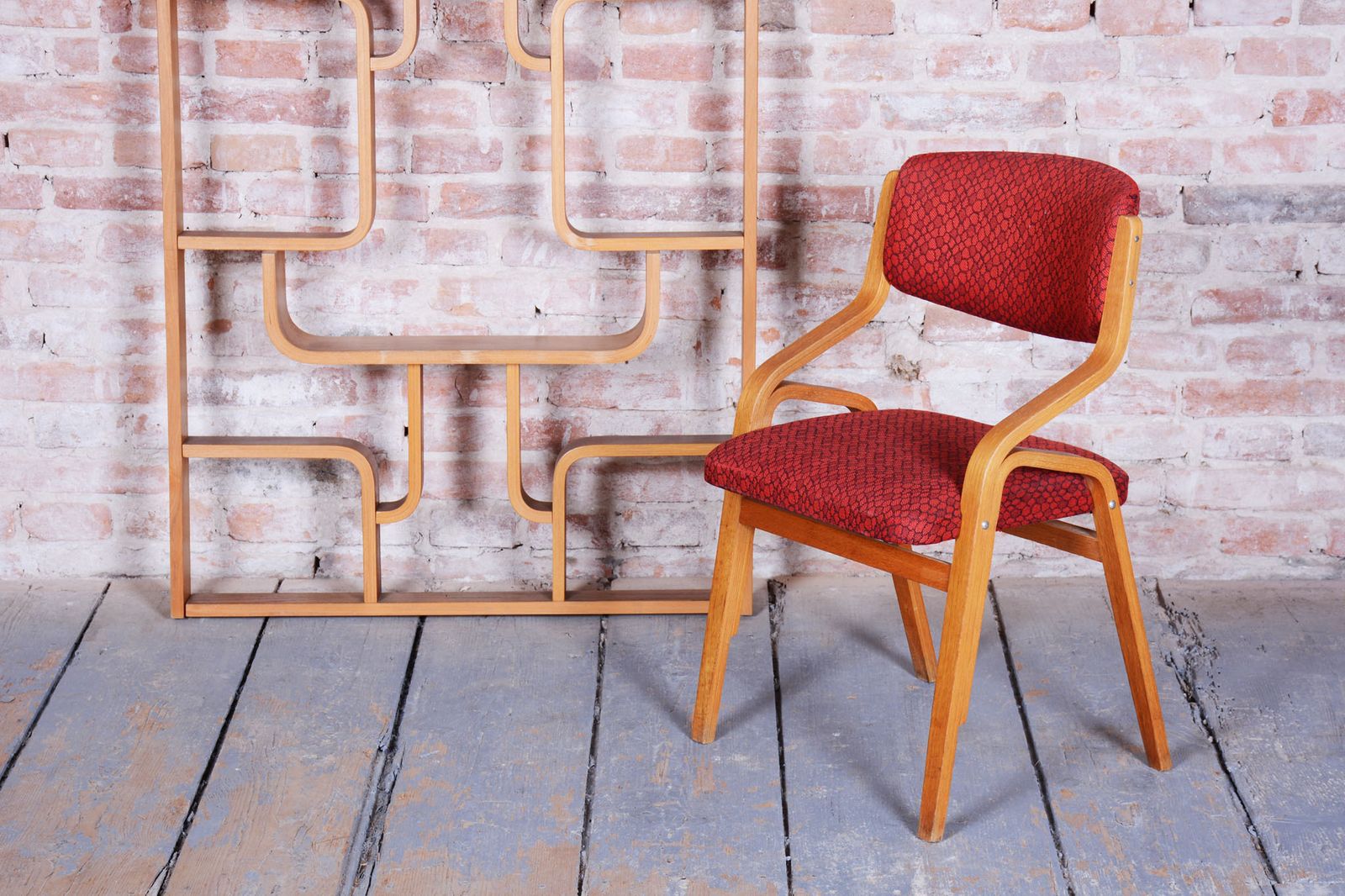 photo vinterior Set Of Four Original Mid Century Chairs, By Ludvik Volak, Maple, Czech, 1960s