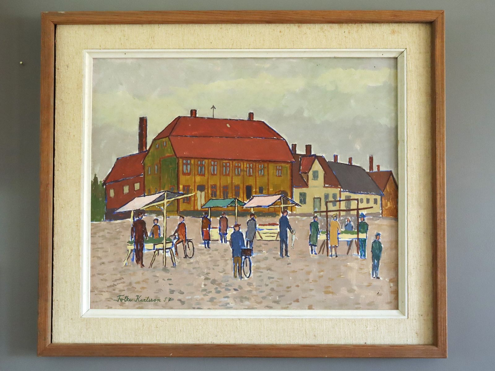 Market Day In The Square  Oil Painting