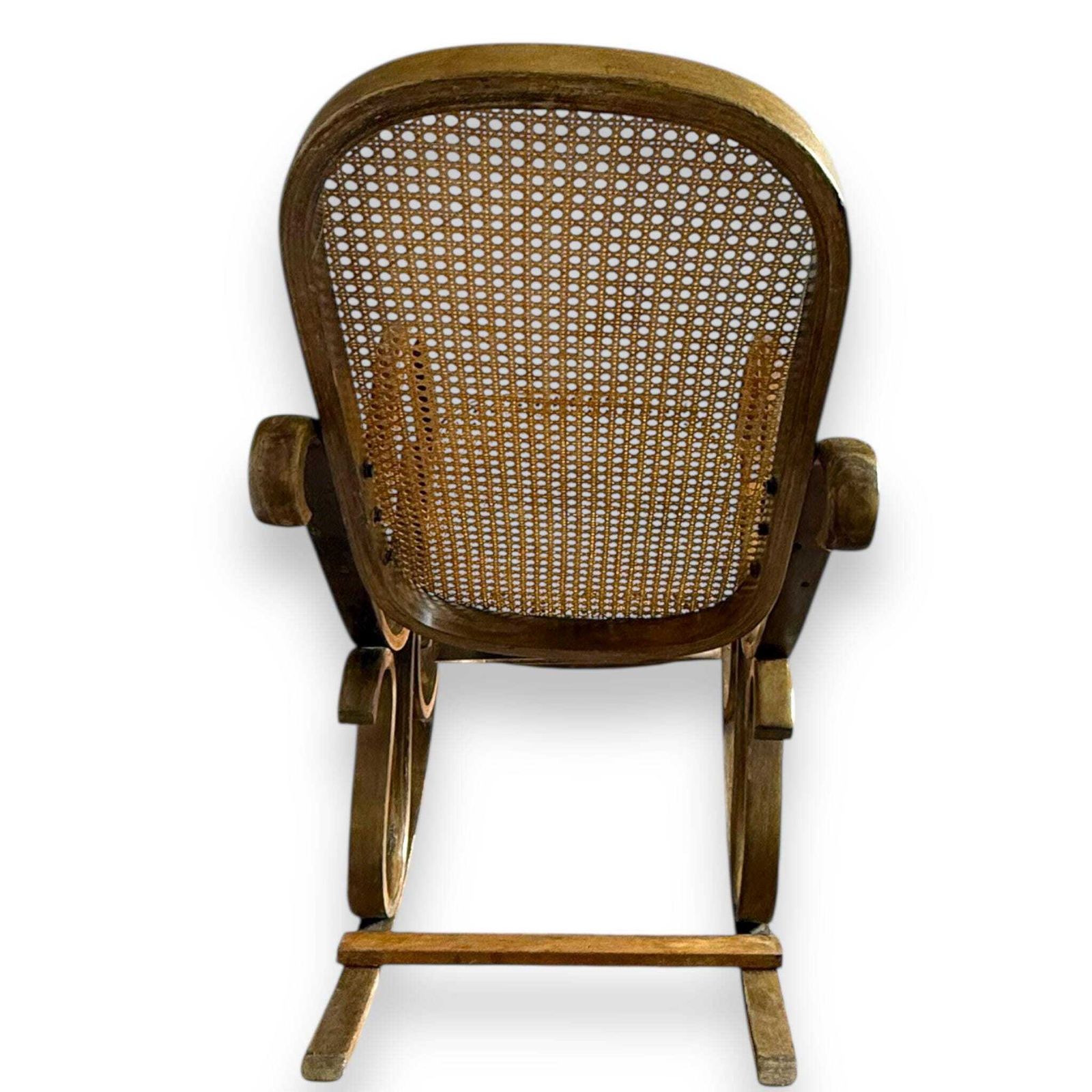 Early 20th Century Bentwood & Cane Rocking Chair – Thonet Style photo 360.0