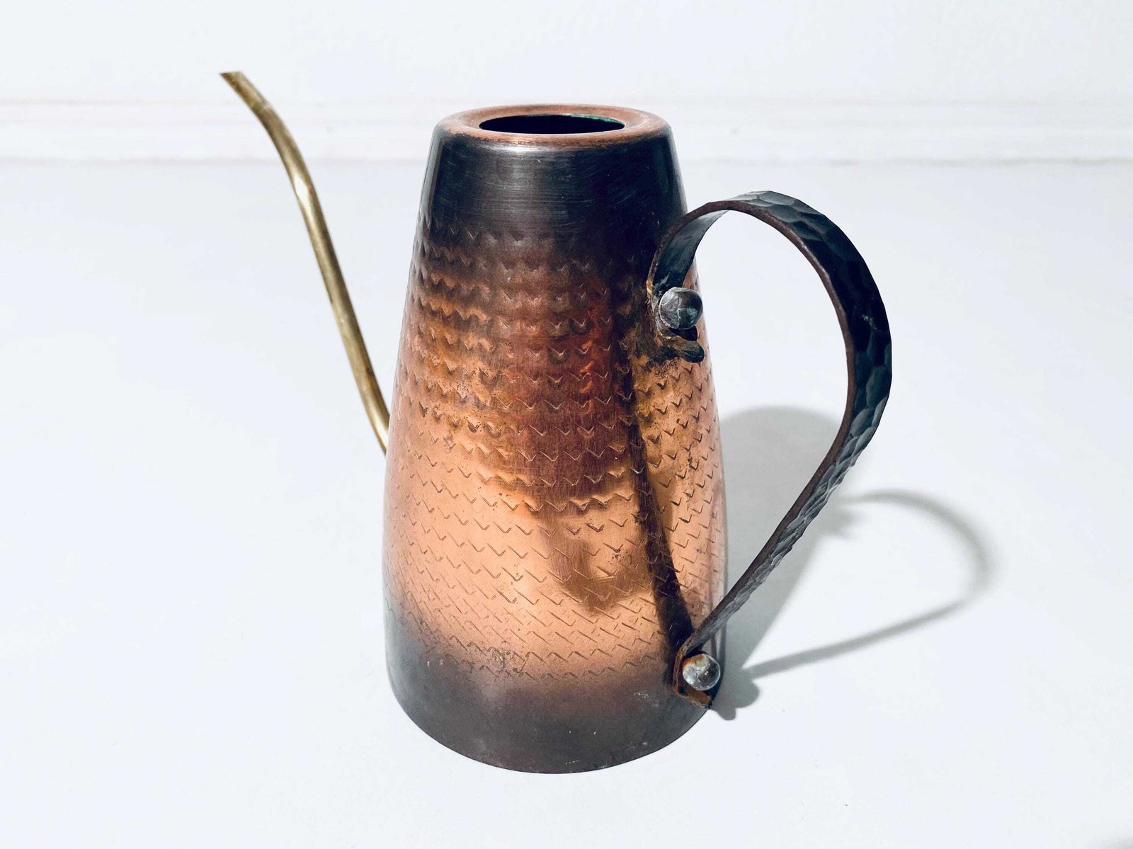 Mid Century Copper Brass Flower Watering Can / Vintage Decor 1950s/1960s / Bonsai photo 101.0