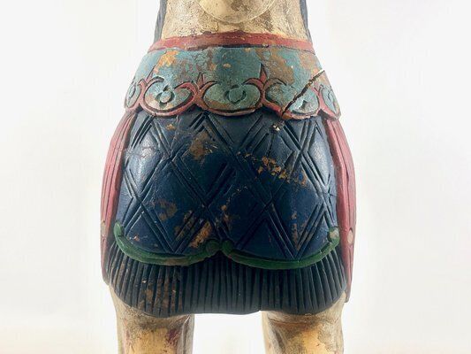 photo buy Carved Hand Painted Wooden Horse, 19th Century