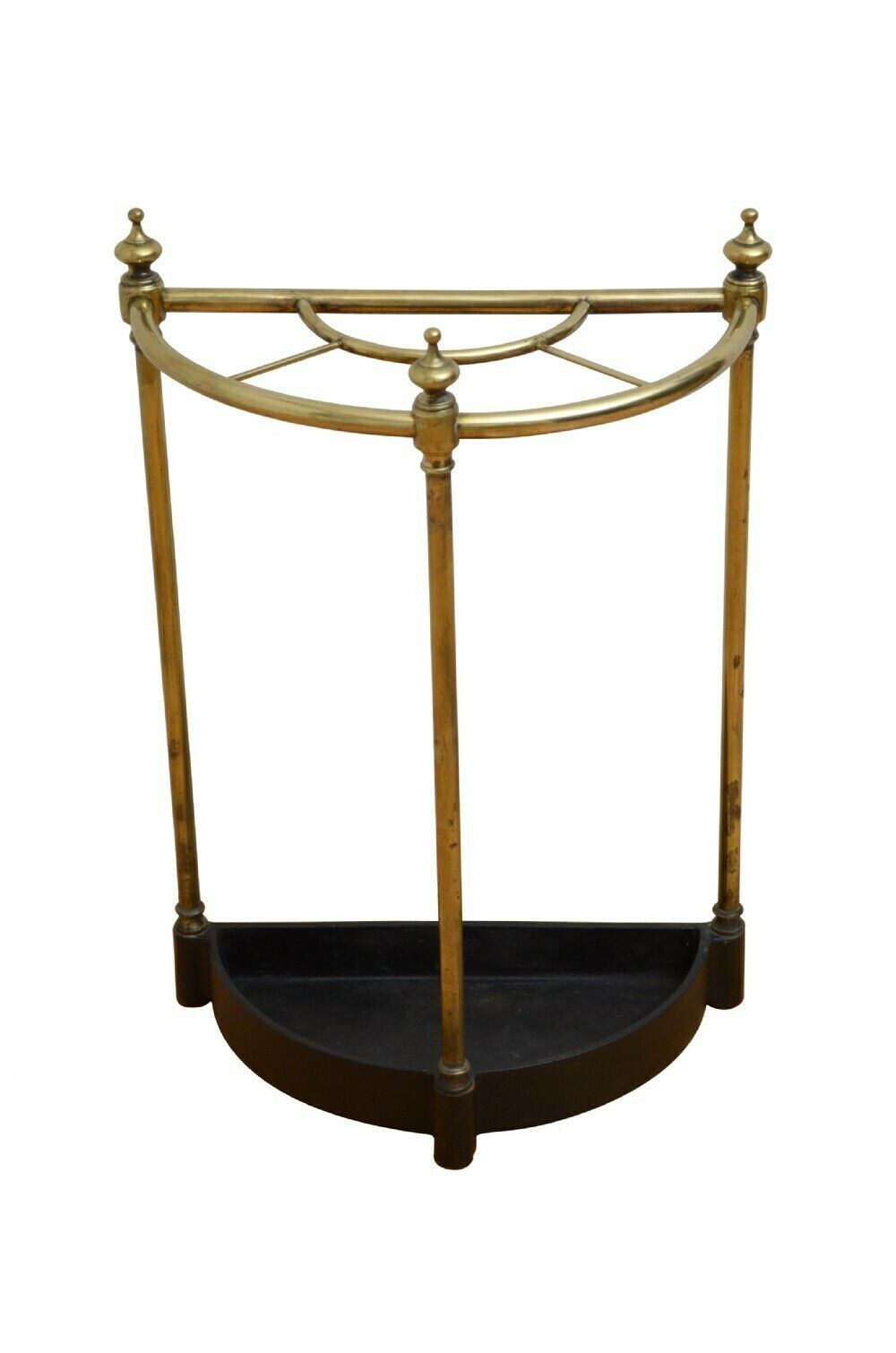 English Victorian Demi Lune Umbrella Stand
