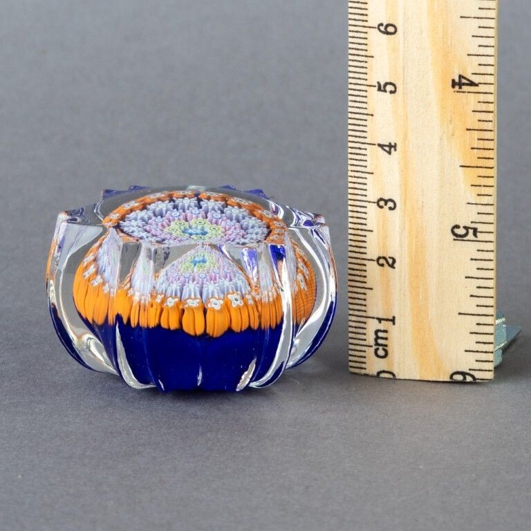 Scottish Perthshire Millefiori Glass Paperweight In Manner Of Murano photo furniture