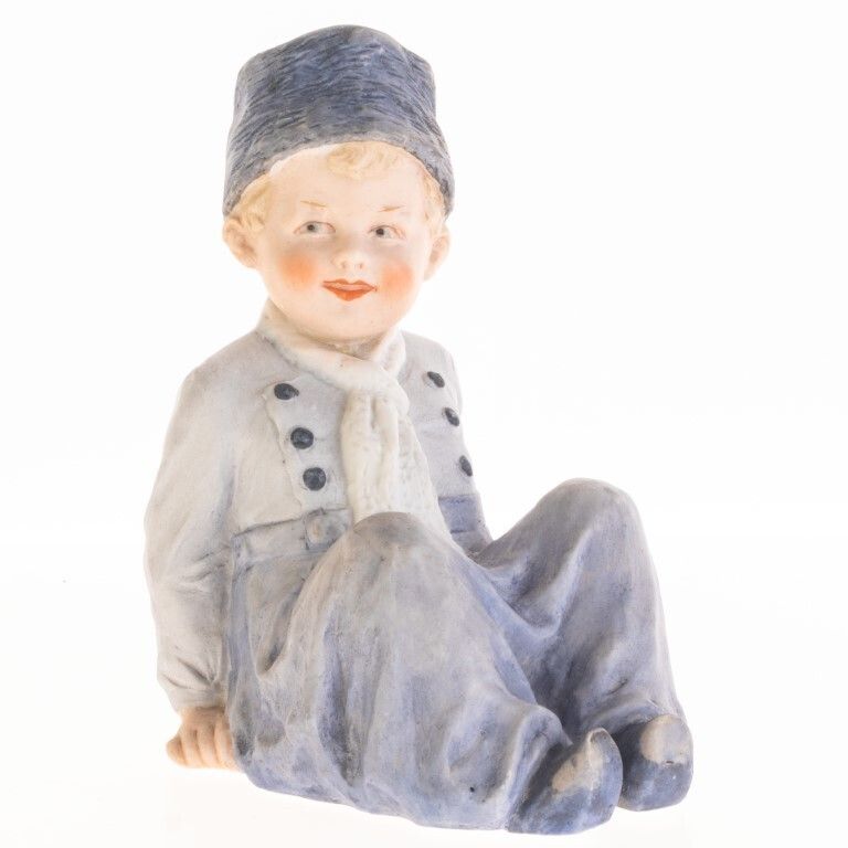 Antique Victorian Hand Painted Bisque Porcelain Figure