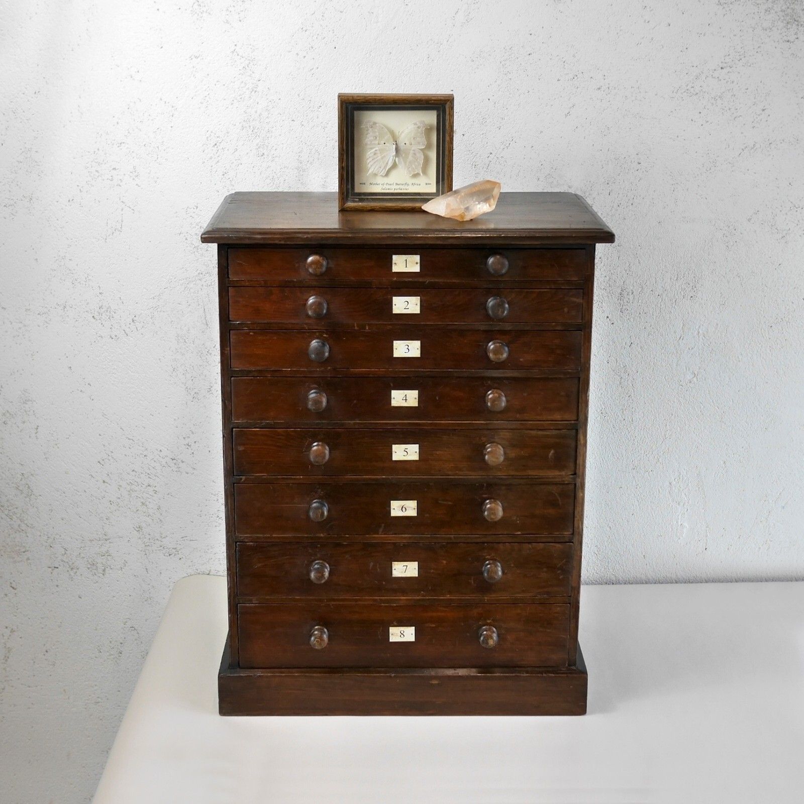Antique 19th Century Specimen Museum Sample Display Cabinet Bank Drawers #102902 photo for sale