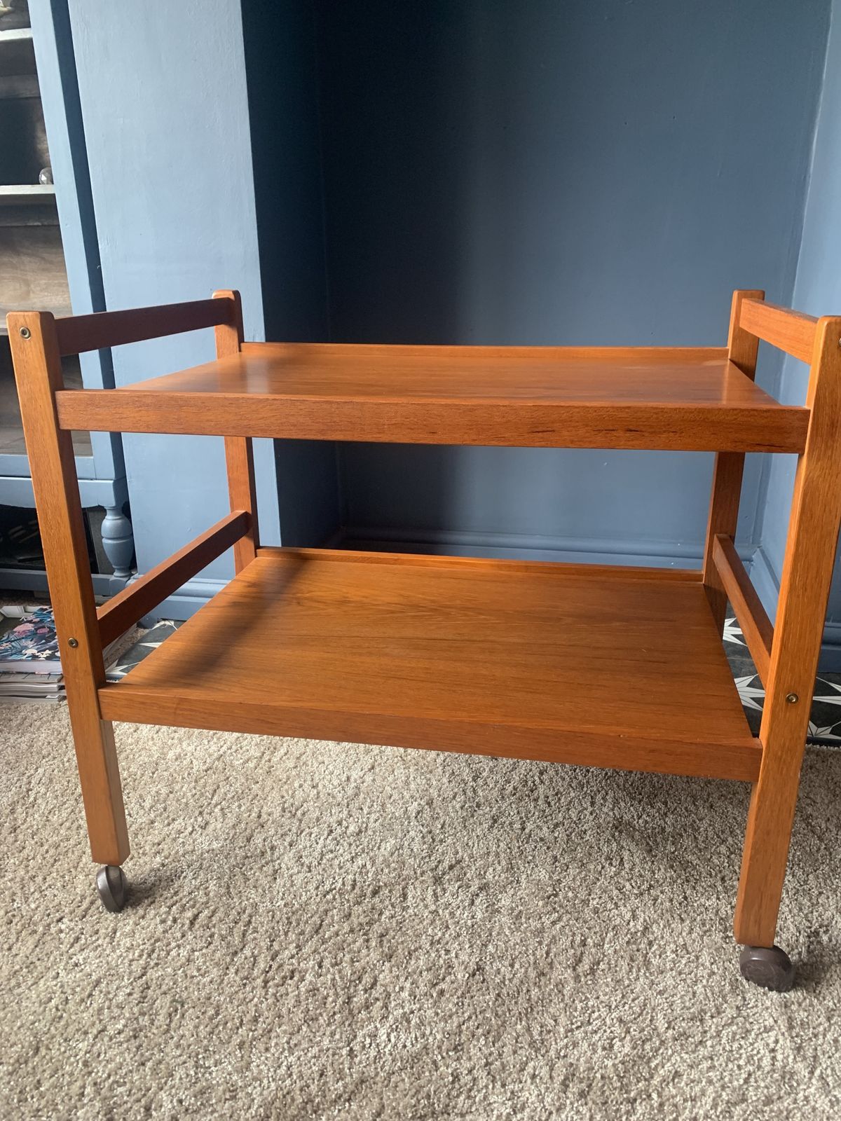 Danish Mid Century Teak Trolley  Brdr Furbo photo 140.0