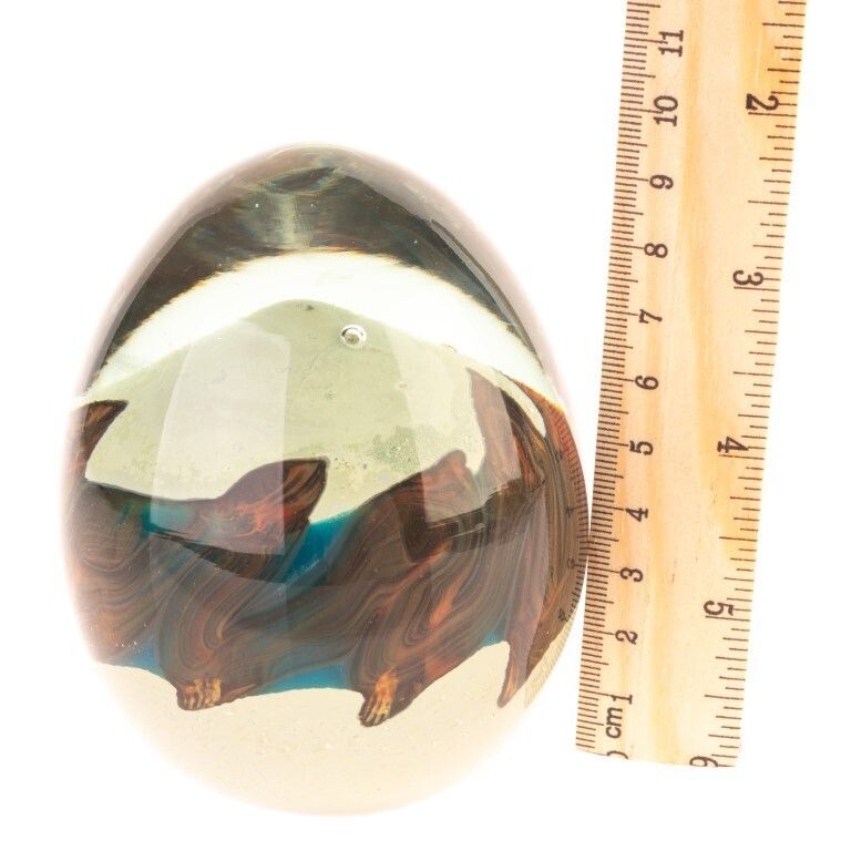 Mdina Signed Maltese Glass Paperweight photo for sale