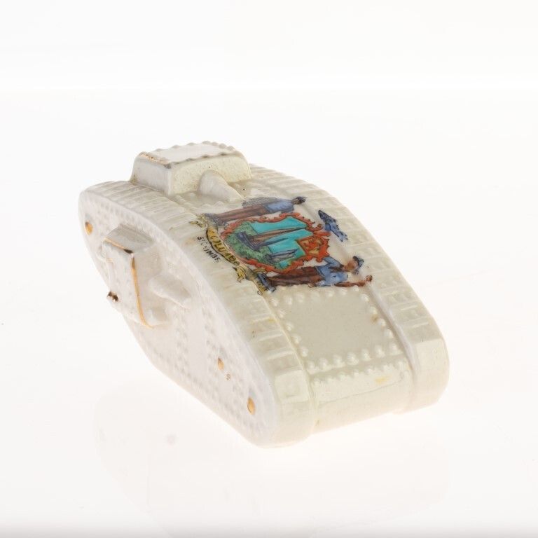 Antique Arcadian Porcelain Model Of Tank photo furniture