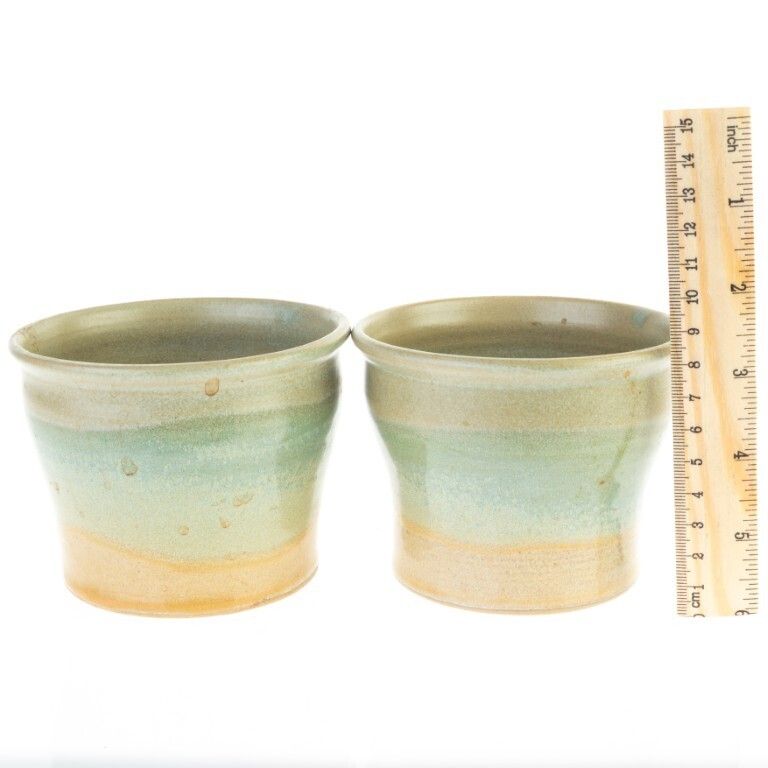 Pair Of Art Deco Pottery Ceramic Planter Vases photo for sale