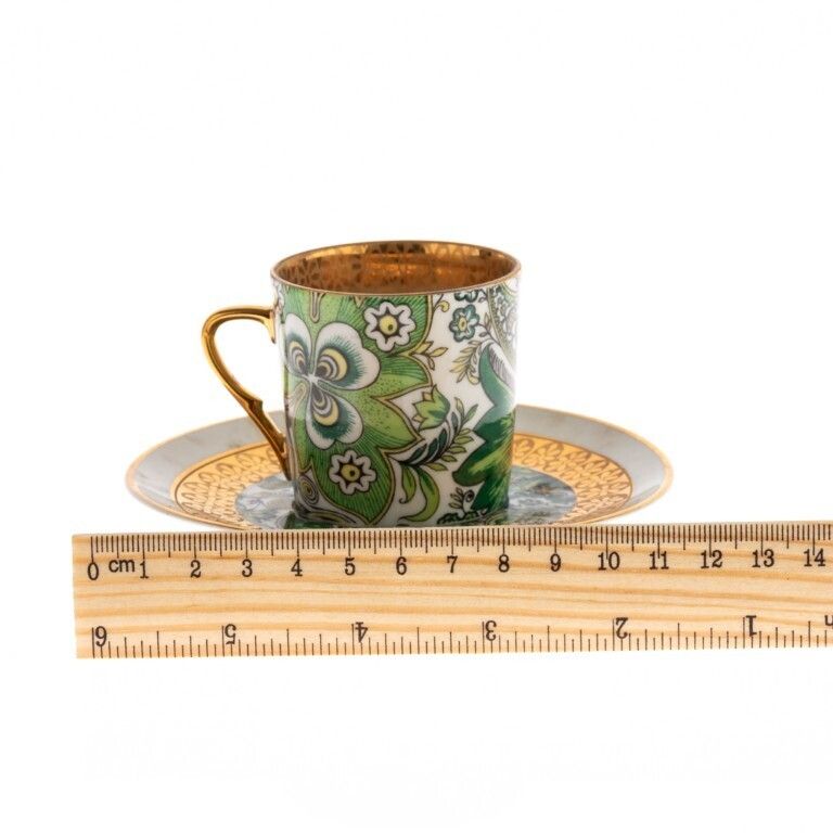 Mid Century Limoges French Gilt Porcelain Espresso Demitasse Cup And Saucer photo for sale