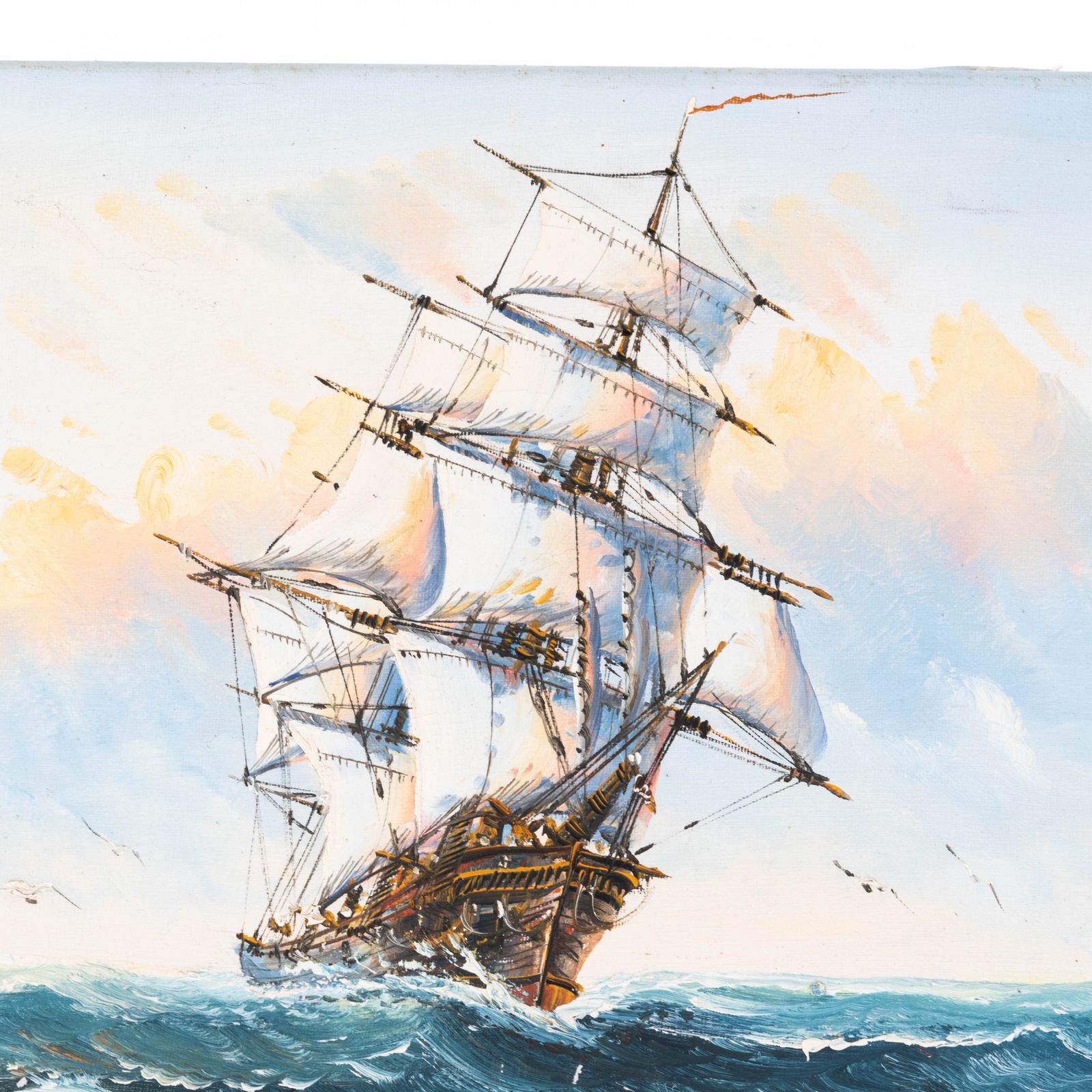 John Ambrose Rsma (1931 2010) Signed Nautical Maritime Ship Oil Painting On Canvas photo furniture
