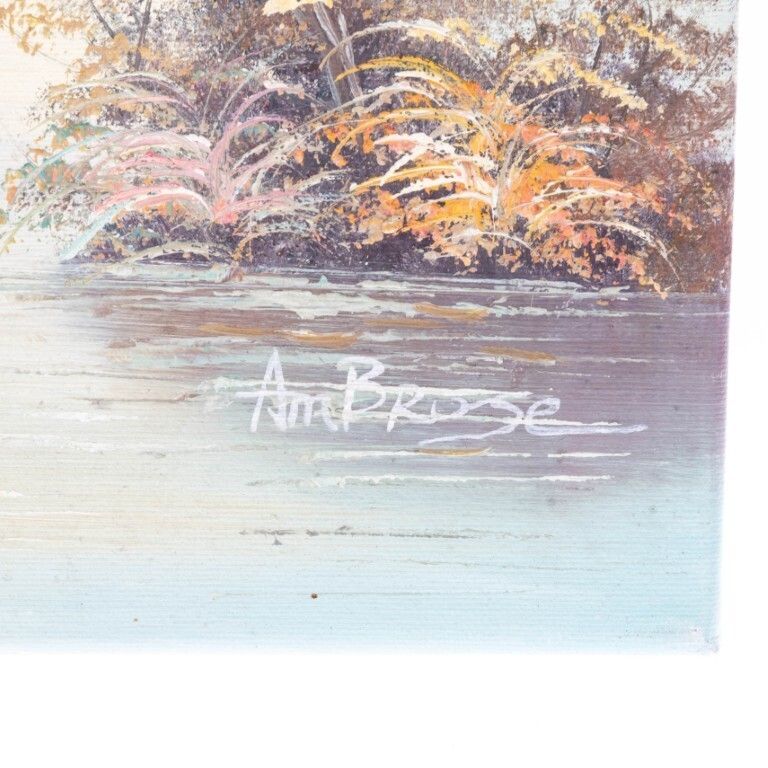 John Ambrose Rsma (1931 2010) Signed Flying Ducks Oil Painting On Canvas photo for sale