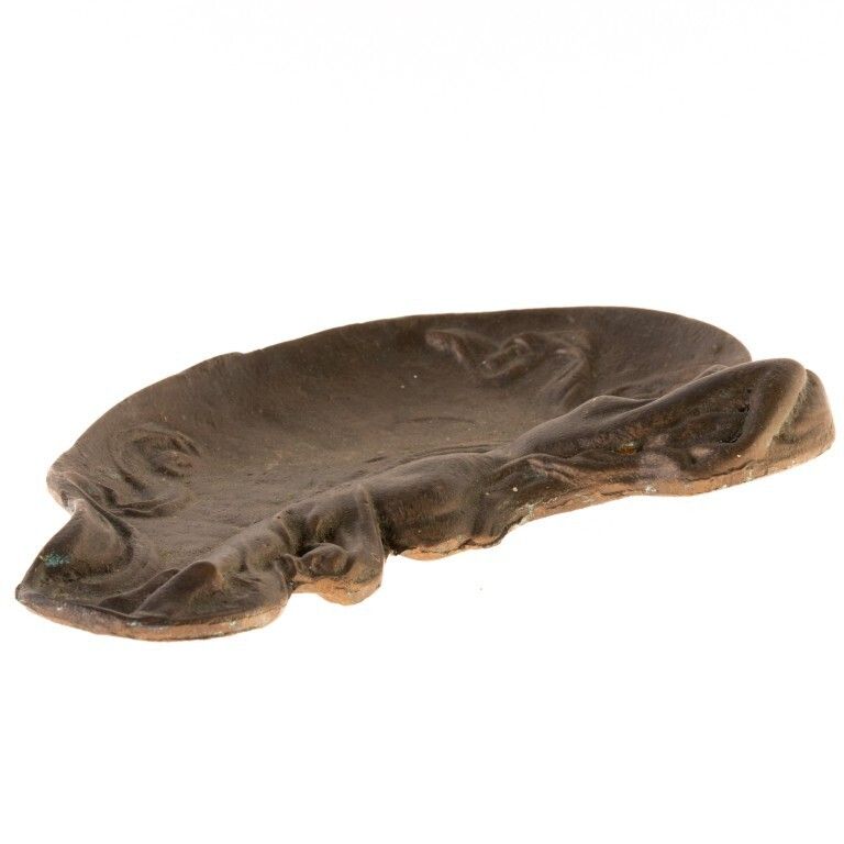 Art Nouveau Cast Iron Nude Maiden Ashtray Early 20th Century photo for sale