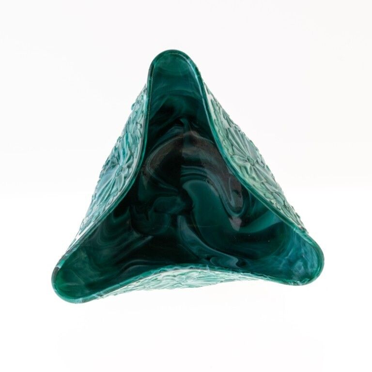 Art Nouveau Moulded Malachite Glass Bowl In Manner Of Curt Schlevogt photo furniture