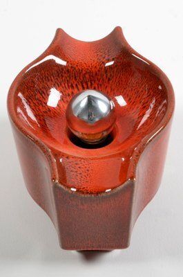 Space Age Ceramic Fat Lava Wall Lamp By Cari Zalloni For Leola, 1970s photo Lighting