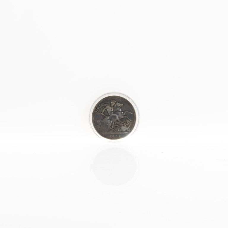 1891 Queen Victoria Jubilee Head Silver Crown Coin