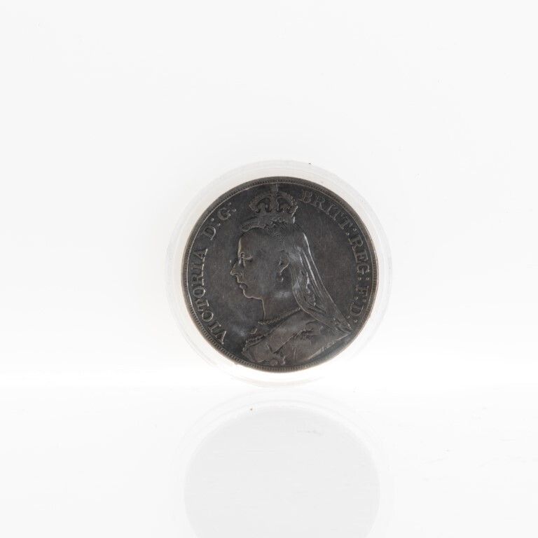 1891 Queen Victoria Jubilee Head Silver Crown Coin photo Home Decor