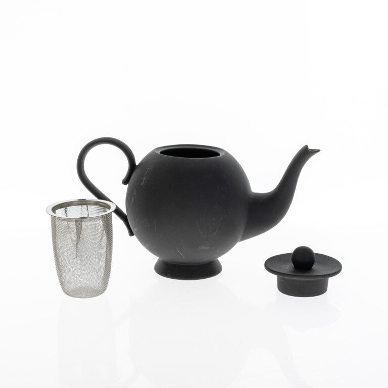 Nick Munro For Wedgwood Black Basalt Jasperware Ceramic Porcelain Teapot photo 115.0