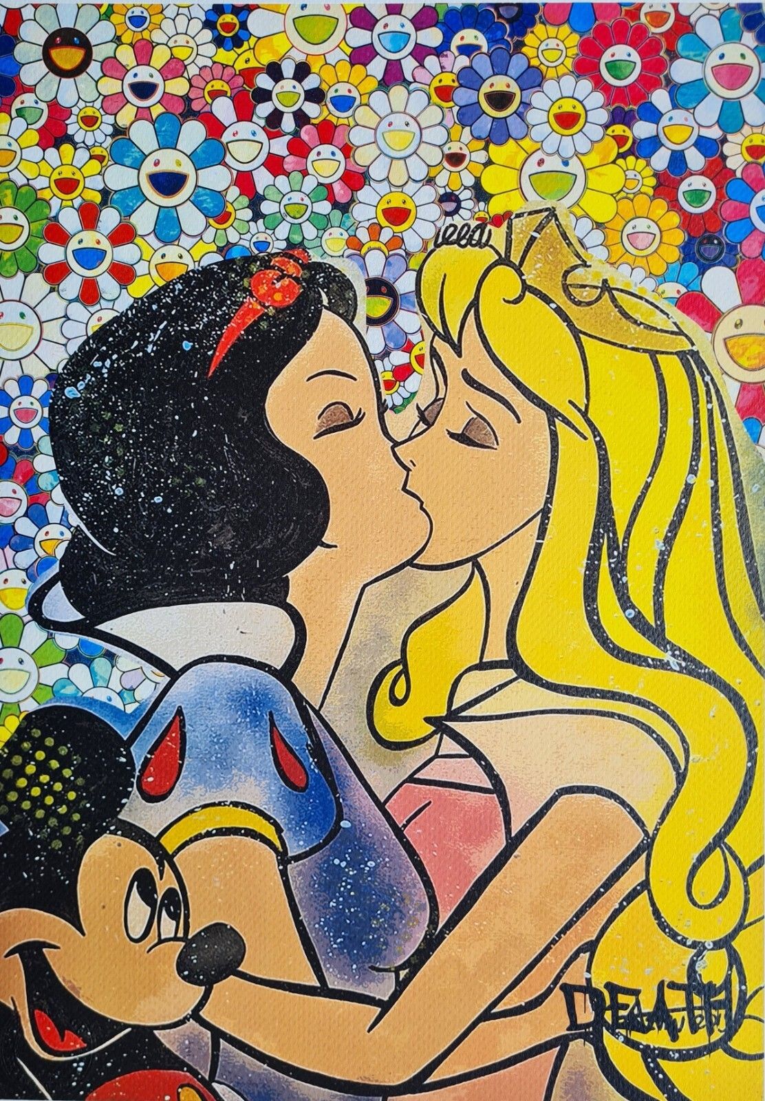 Death Nyc * Snow White & Alice * 45 X 32 Cm * Signed * Limited * Certificate # XX/120 photo furniture