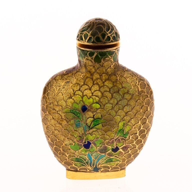 Chinese Plique A Jour Cloisonne Glass Floral Snuff Bottle photo furniture