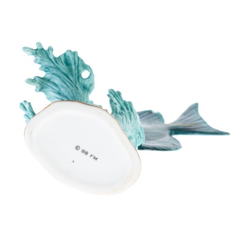Franklin Mint Hand Painted Fine Porcelain Exotic Fish Sculpture photo furniture