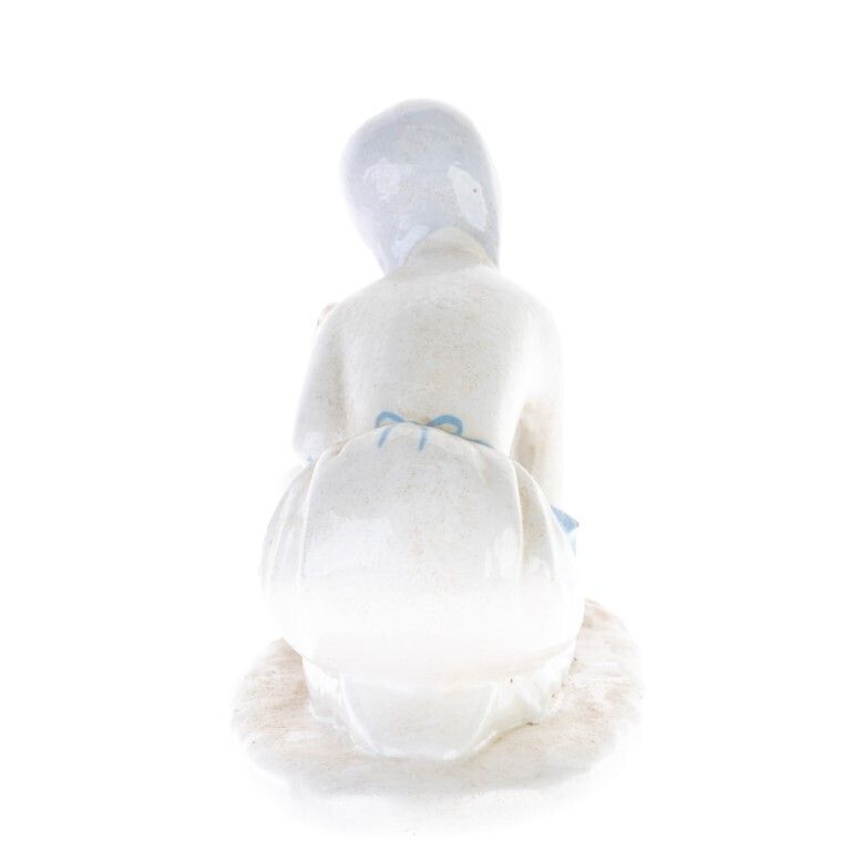 Continental Porcelain Sculpture Of Lady With Swans photo furniture