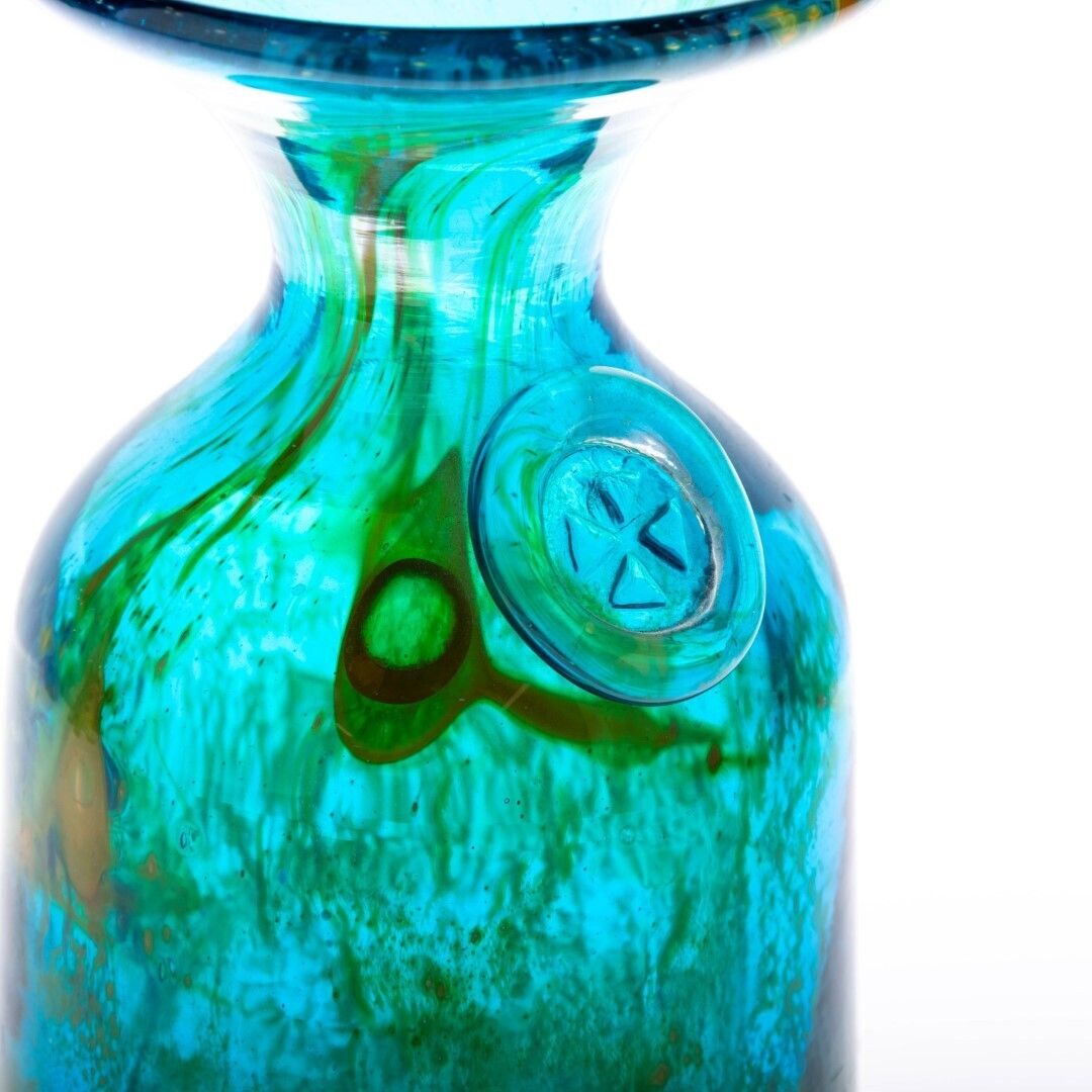 Mid Century Mdina Hand Blown Maltese Glass Vase By Michael Harris photo furniture