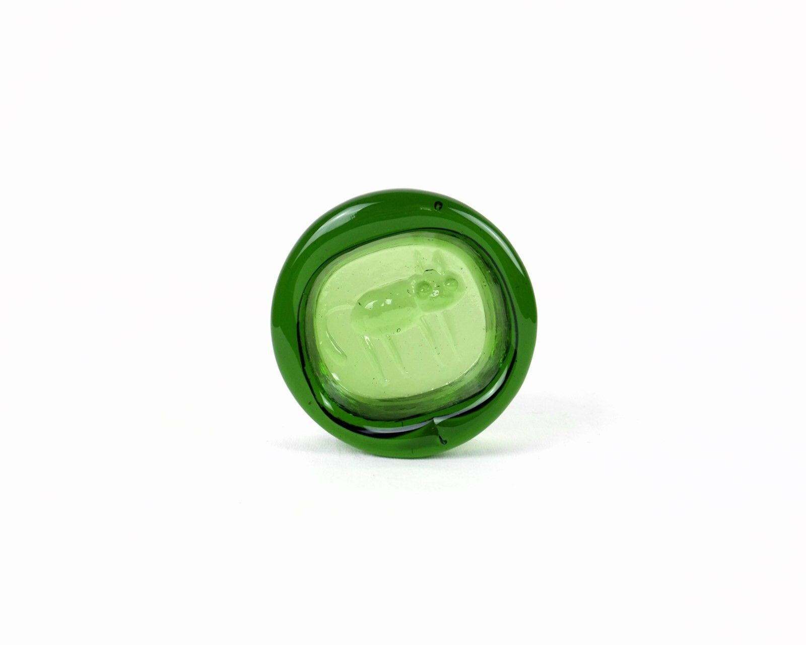 A Mid Century Swedish Glass Animal Dish By Erik Hoglund For Boda photo for sale
