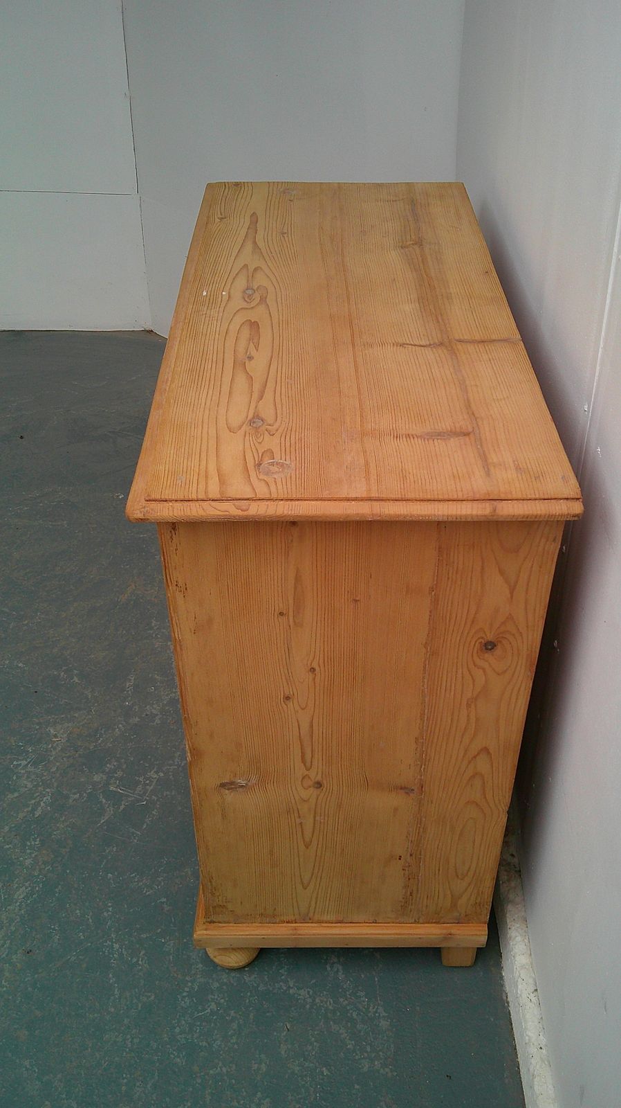 A Lined Pine Shallow Victorian Dresser Base To Wax/Paint photo vinterior
