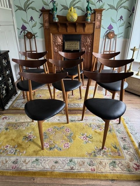 8 Three Legged Dining Chairs (Model 4511) Designed By Richard Young As Part Of The G Plan Group Three Range For E.Gomme, C1962. photo 2500.0