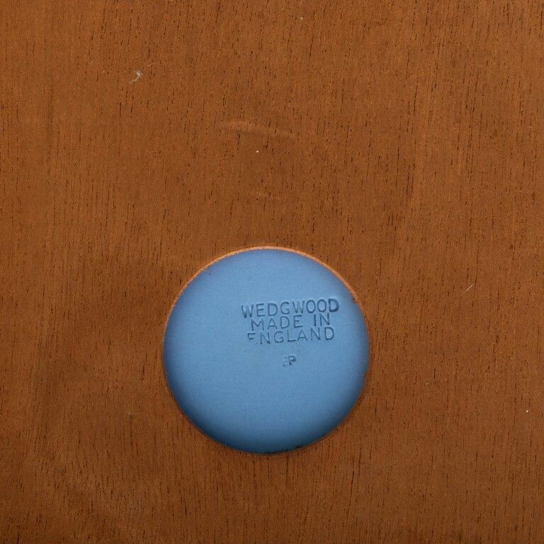 Wedgwood Blue Jasperware Porcelain Framed National Savings Committee 50th Anniversary Plate photo 65.0