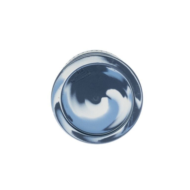 Wedgwood Blue And White Marbled Jasperware Bas Relief Cameo Vase photo 85.0