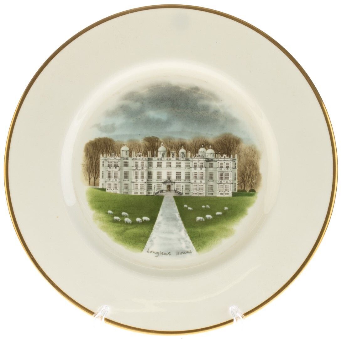 Limited Edition Wedgwood Porcelain Ceramic Plate Depicting Longleat House