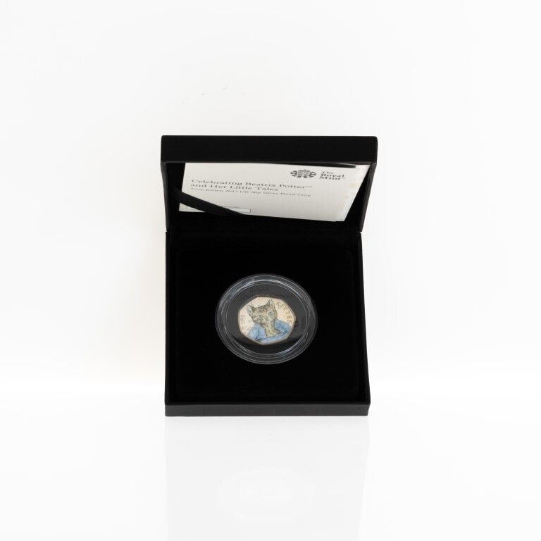 Uncirculated & Certified 2017 Royal Mint Tom Kitten Uk 50p Silver Coin From Beatrix Potter Series photo Home Decor