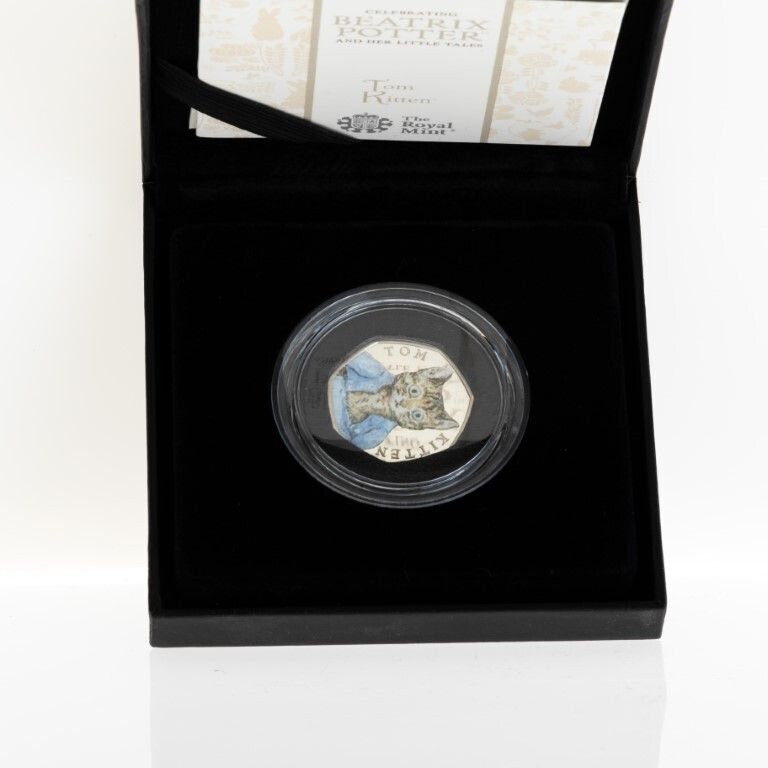 Uncirculated & Certified 2017 Royal Mint Tom Kitten Uk 50p Silver Coin From Beatrix Potter Series photo 65.0